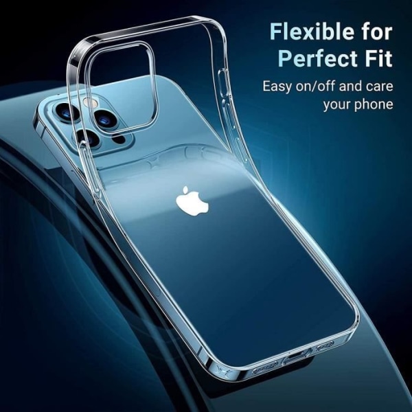 E.F.Connection silikonfodral för iPhone 13 Pro Max (6,7") + 2 skärmhärdade glasögon och 2 bakre kameraskydd