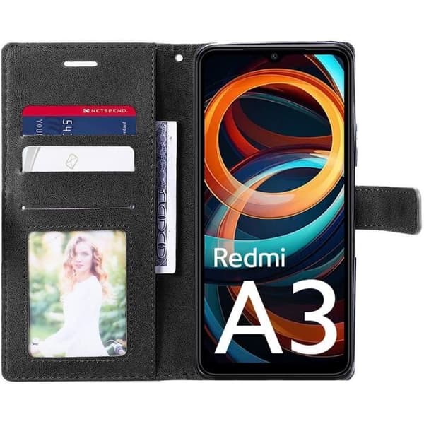 Coque - E.F.CONNECTION - för Redmi Note 13 Pro 5G - Syntetiskt läder - Kortfodral - Justerbart stöd marinblå