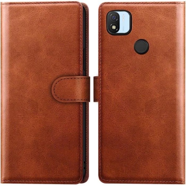 Fodral för Redmi A1+/A2+ (A1 Plus/A2 Plus) Magnetisk stängning Massivt lädereffekt Elegant brun kastanj