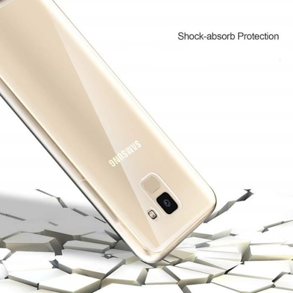 Skyddsskal - E.F.CONNECTION - för Samsung J6 2018 - Silikon Gel - Fullt skydd - Transparent Transparent