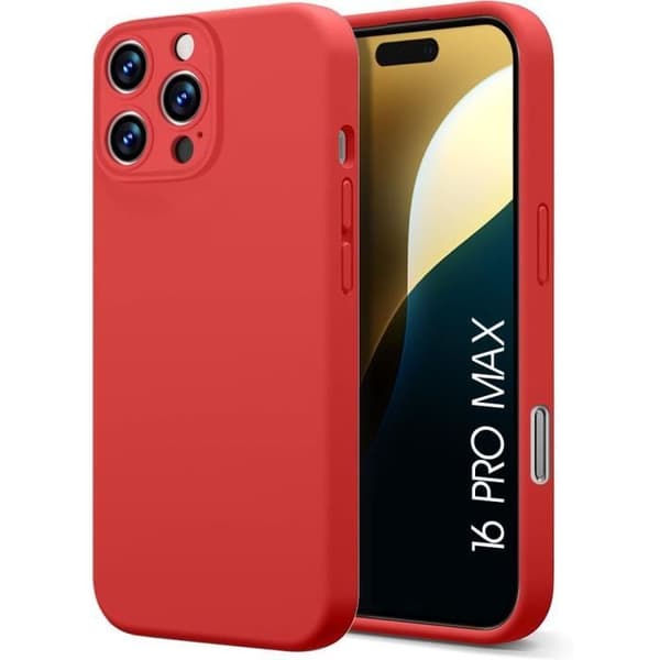 Coque - Röd - för iPhone 16 Pro Max - Stöttålig - Slim - Matt Röd