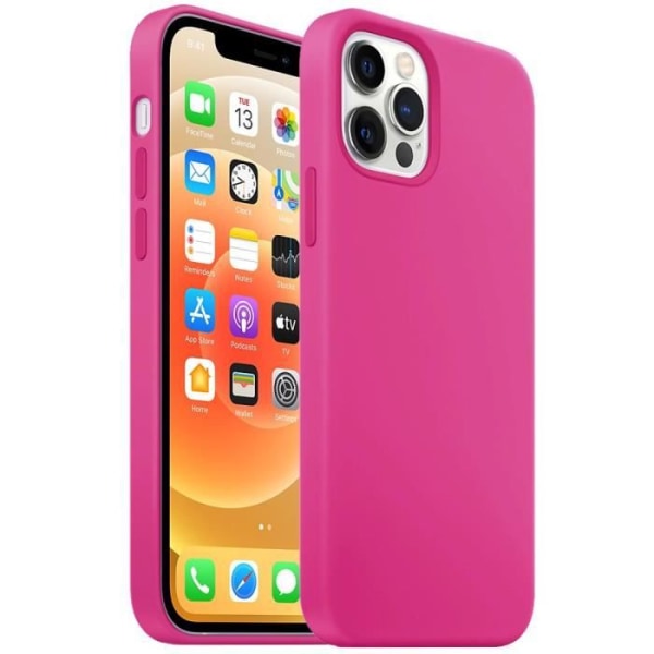 iPhone 12 (6.1") Premium TPU-fodral, stötsäker, anti-halk - Fuchsia