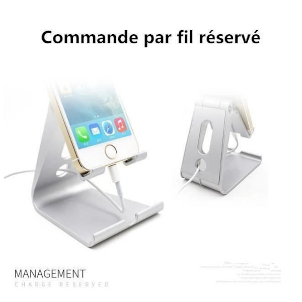 Stöd för Flera Vinklar Justerbart i Aluminiumlegering, Stöd för Mobiltelefon för iPhone 7 Plus-6S-Samsung Galaxy Note 8 H01C4A