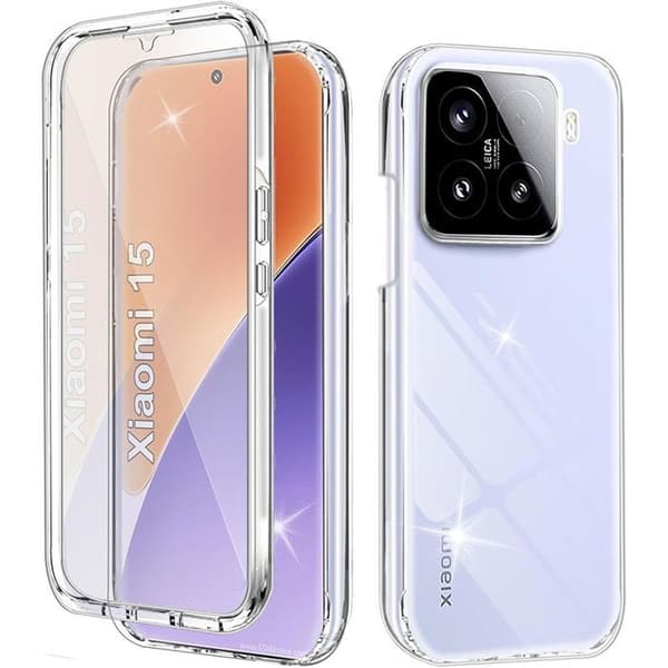 Skyddsskal - E.F.CONNECTION - för Xiaomi 15 - Stötsäker - Transparent - Silikon+PC Transparent