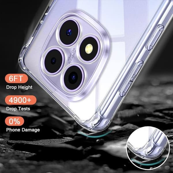 Skyddsskal - E.F.CONNECTION - För Xiaomi Redmi Note 14 Pro 4G - Silikon - Stötskydd - Transparent Transparent