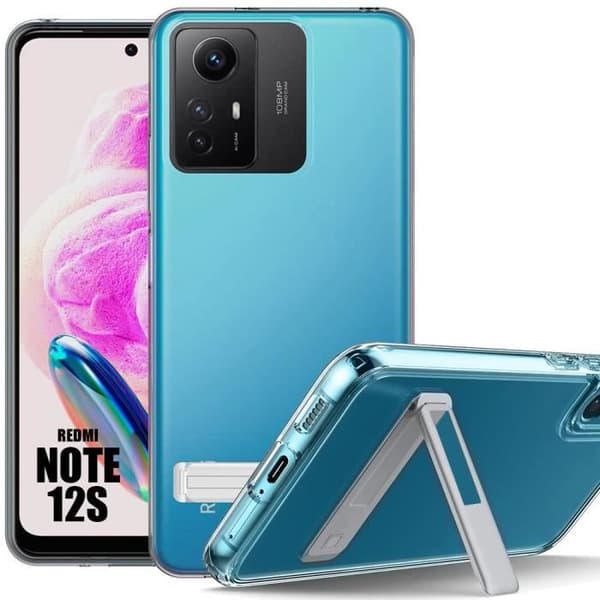 Skyddsfodral - Xiaomi - Redmi Note 12S - Transparent - Stötresistent - Flexibel Klar, Silver