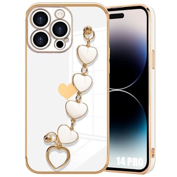 Skydd för iPhone 14 Pro - Lyx - Vit - Repfria - Ultra Slim - Stötsäker Vit