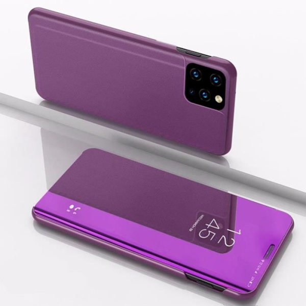 Fodral för iPhone 11 Pro Max (6,5") Set med 2 härdade glasögon Bekvämt SMART VIEW 371 graders skydd Lila Lila