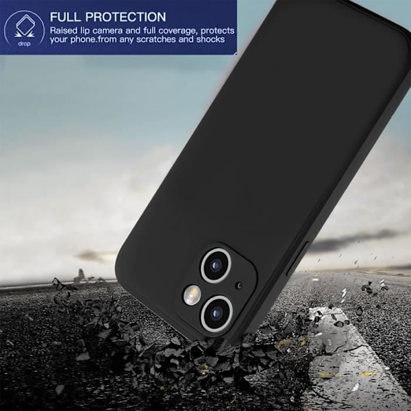 360 Fodral för iPhone 14 Svart, Full Hybrid Anti-Scratch Skydd
