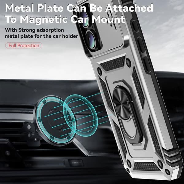 Mobilskal - för iPhone 17 - Silver - Skydd för vikbar kamera - 2 tempered glass Silver