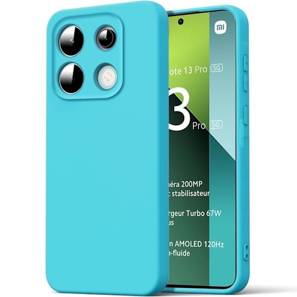 Beskyttelsesskal - Xiaomi - Redmi Note 13 Pro 5G - Silikonevæske - Blå - Mat Effekt Blå
