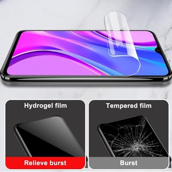 Blød film til Redmi Note 9S - E.F. CONNECTION - Pakke med 2 - Anti-ridsebeskyttelse Transparent