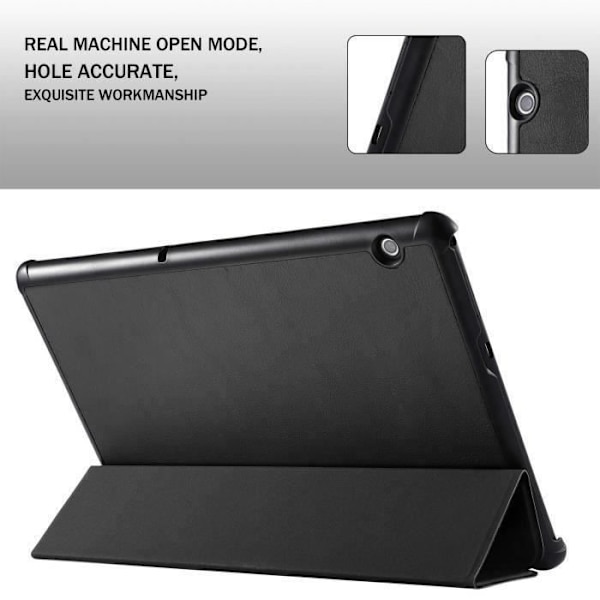 Fodral - Huawei - MediaPad T5 10 - Ultra Slim - PU Läder - Svart Svart