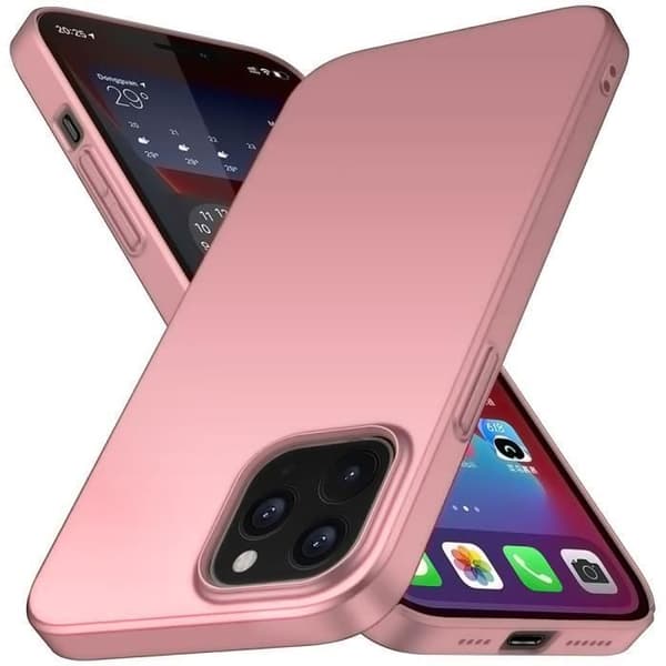 Skyddsfodral - E.F.CONNECTION - för iPhone 12 Pro Max - Mjuk Silikon - Stötresistent - Lätt Rosa Rosa