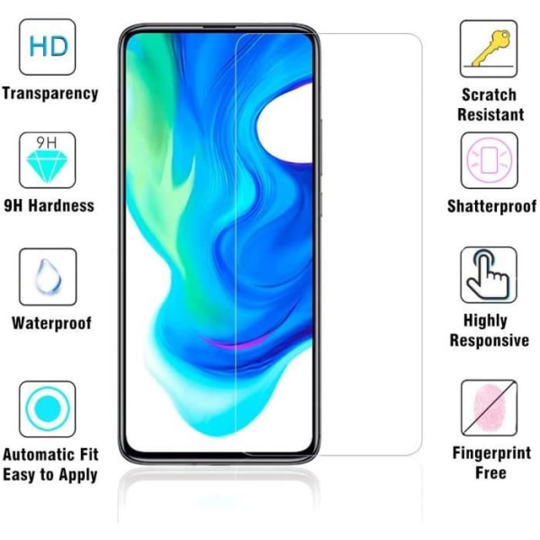 3 stykker skærmbeskytter til Xiaomi Poco F2 Pro hærdet glas, HD fuld dækning premium film, 9H hårdhed, boblefri,