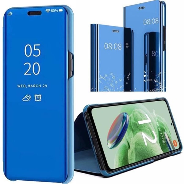 Etui til Xiaomi Redmi Note 12 5G Blue Full Body Anti-Shock Anti-Shock spejleffekt Elegant