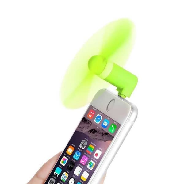 Mini fläkt - Apple - Bärbar - USB - Grön - Diameter 8,5 cm Grön