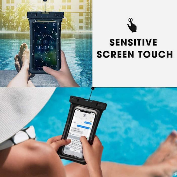 Flytande vattentät påse för smartphone Vattentät väska Universal dykskydd Xiaomi Redmi Note 7,Redmi 7,Mi 9,Redmi Go -blå