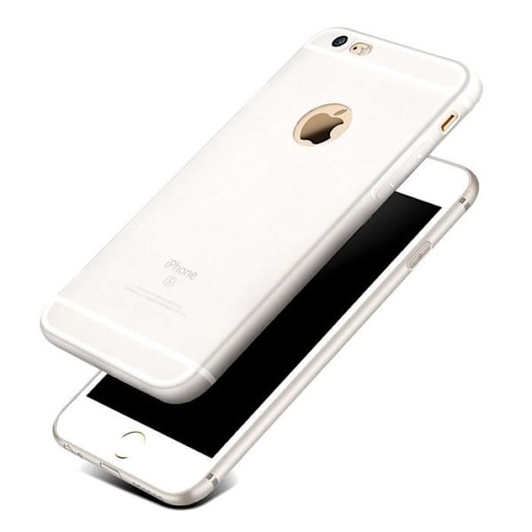 Beskyttelsescover til iPhone 8 - E.F.CONNECTION - Mat Silikone - Stødabsorberende - Ridseresistent - Halvtransparent Vit