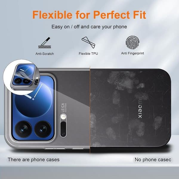 Skal för Xiaomi 17 Pro, Silikon Skydd Stötabsorberande Represistent Ultra Slim Transparent Transparent