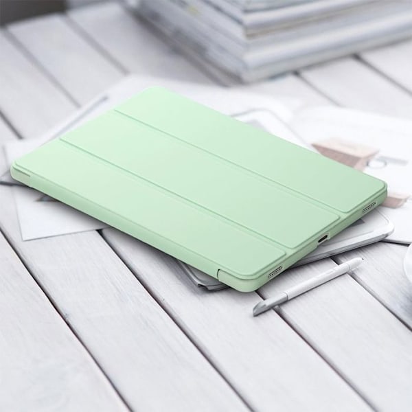 Coque + Härdat Glas för Samsung Galaxy Tab S9 FE / S10 FE (10,9 Tum) Slim Skydd med Stödfunktion - Grön Grön