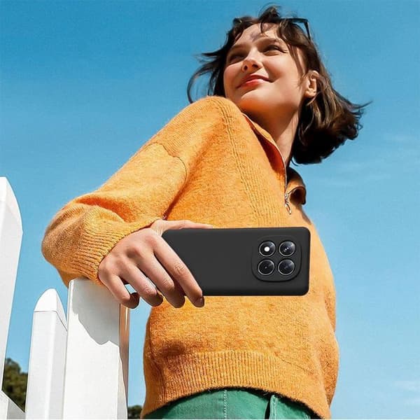 Skal för Xiaomi Redmi Note 15 Pro Plus 5G - Silikon Anti-Rip Skydd Svart - 2 Härdade Glas Svart