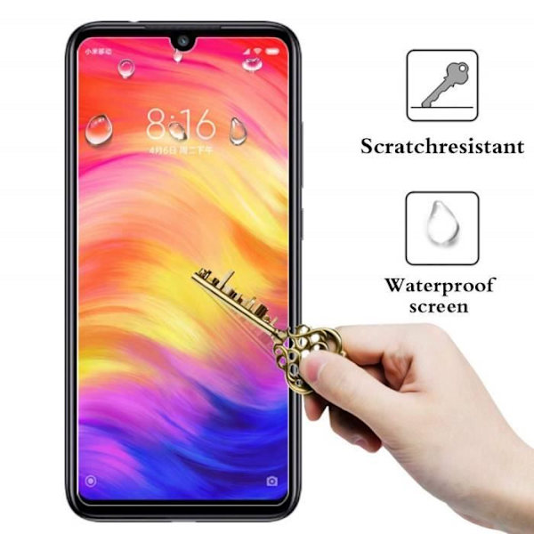INECK® härdat glas för Xiaomi Redmi Note 7 - Note 8, Anti-Scratch HD-skärmskydd