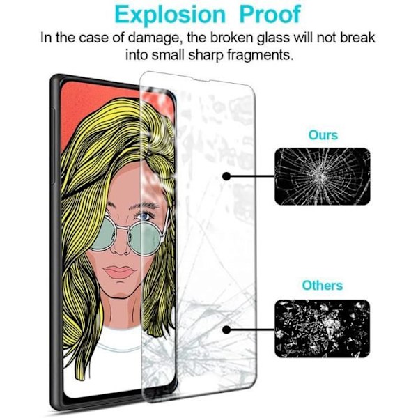 [3 delar] Härdat glas för Huawei P Smart Z, ultratunt genomskinligt glas skärmskydd 9H hårdhet luftbubbla fri