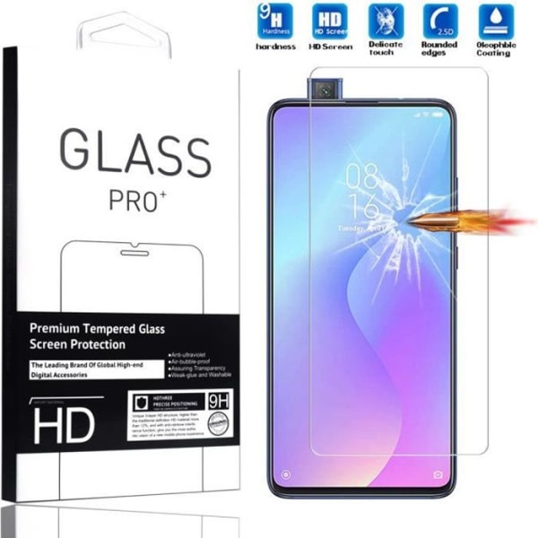 Til Xiaomi Mi 9T Pro hærdet glas [1 stk] Beskyttende film skærmbeskytter Xiaomi Mi 9T Pro 2019 6,39" -1 stk.