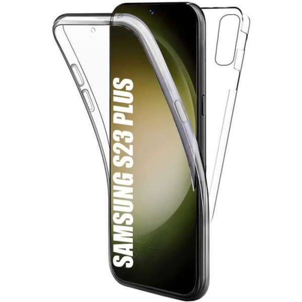 Etui til Samsung Galaxy S23+ (S23 Plus) Fuld Silikone + PC 360 Gennemsigtig Transparent