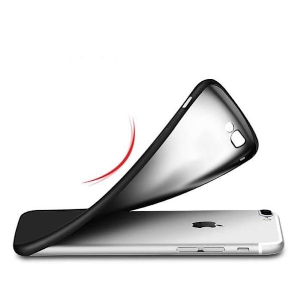 Stöttålig Skal - E.F.CONNECTION - för iPhone 6S Plus/6 Plus - Mjuk TPU - Matt Yta - Ultra Tunn - Svart Svart