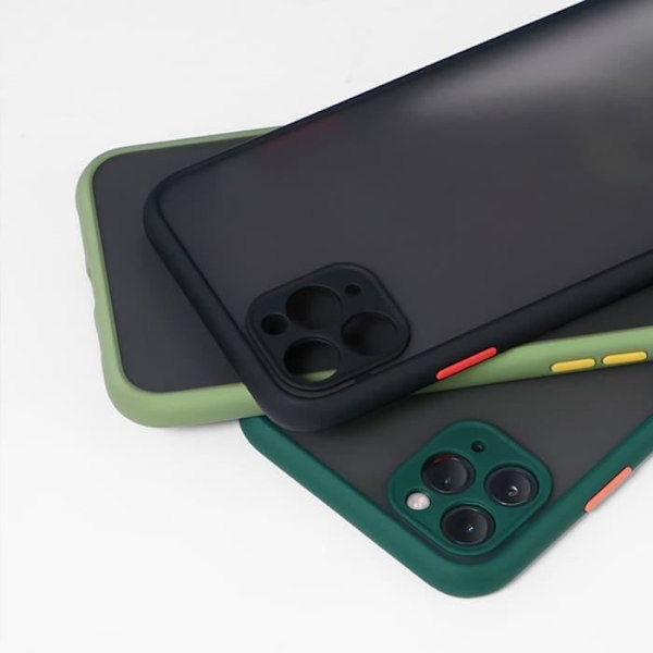 Skal för iPhone 13 Pro Max (6,7') Slim Styv Stötsäker Silikon - Midnattsgrön Midnattsgrönt