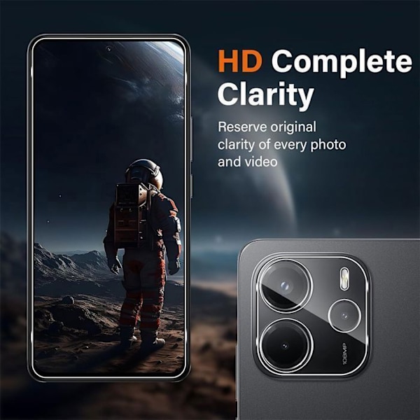 Skyddsglas - Xiaomi - Redmi Note 14 - 2 Härdat Glas - Rep-resistant - 9H Transparent