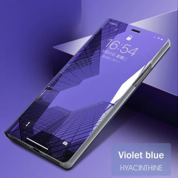 Etui til Xiaomi 11T - 11T Pro Violet Mirror Effect Smart Case Flap Flip Clear View Lila