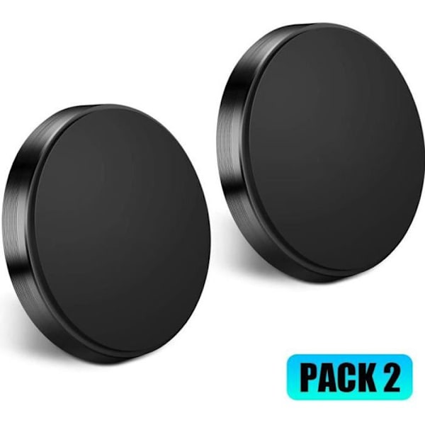 2X Universal Bærbar Magnetisk Biltelefon Holder til iPhone Samsung Huawei Xiaomi Redmi - Sort Svart