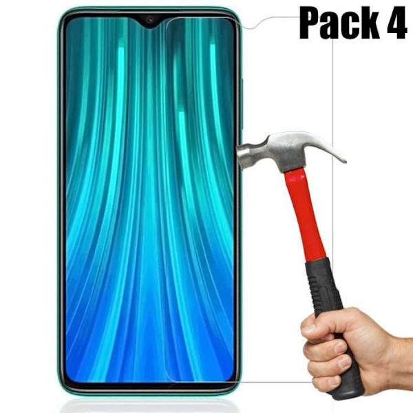 Skyddsfäilm - E.F.CONNECTION - Redmi Note 8 Pro - Härdat glas - Skydd 9H - 4 stycken Transparent