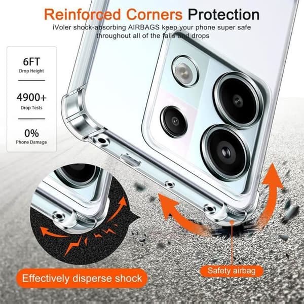 Coque - E.F.CONNECTION - för Xiaomi Redmi Note 13 Pro 5G - Flexibel - Stötresistent - Vit Snodd Vit