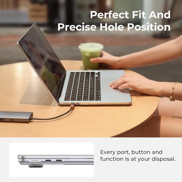 Hård skal - MacBook Air - M2 M3 M4 - 15 tum - Klar kristall - Optimal skydd Färg: Klar Kristall