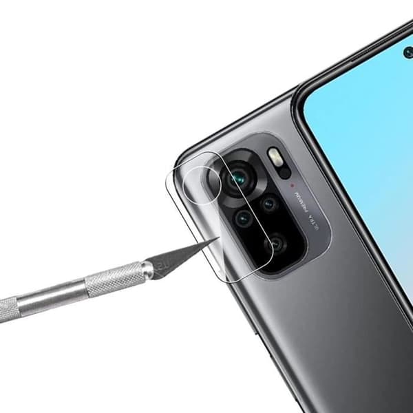 Set med 3 kameraskydd i härdat glas för Redmi Note 10 4G Transparent