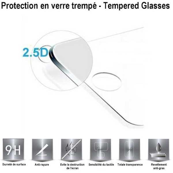 P10 Glas Skärmskydd Splittrsäkert härdat glas för Huawei P10 2-pack härdat glas