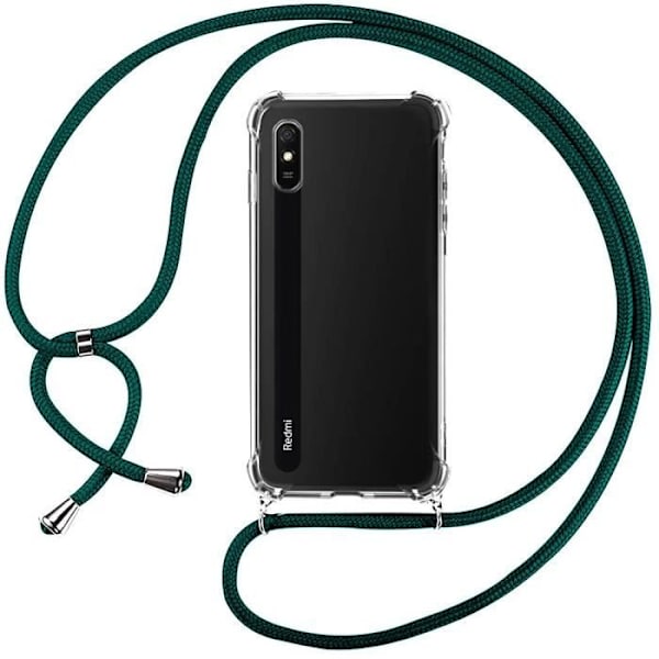 Coque til Redmi 9A - E.F.CONNECTION - Fleksibel - Gennemsigtig - Grøn Nat Snor - Forstærket Transparent-midnattsgrön