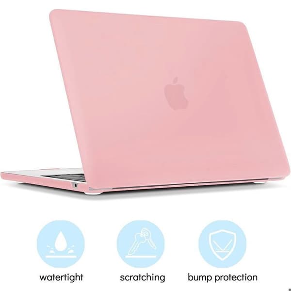 Skyddsskal - E.f.connection - för MacBook Air 13 Tum - Stötdämpande - Halkfri - Matt Translucent Rosa Ros