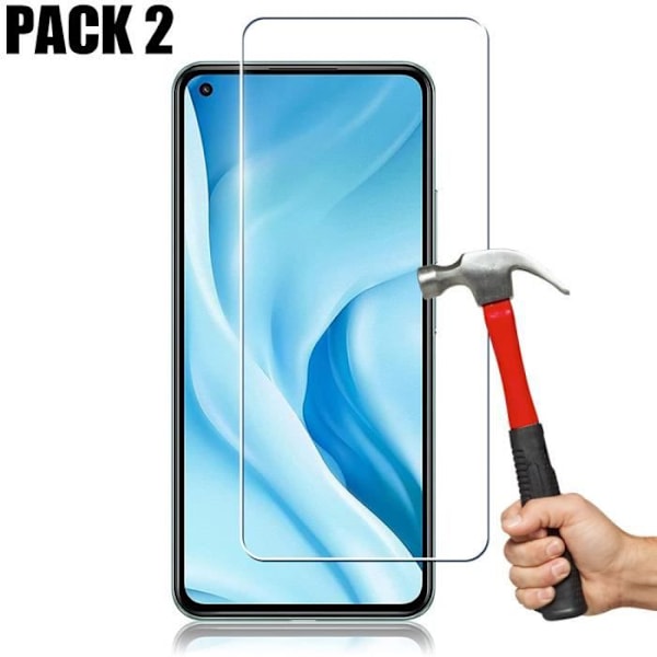 Härdat glas för Xiaomi Mi 11 Lite Enkel installation Anti-scratch Pack om 2 Transparent