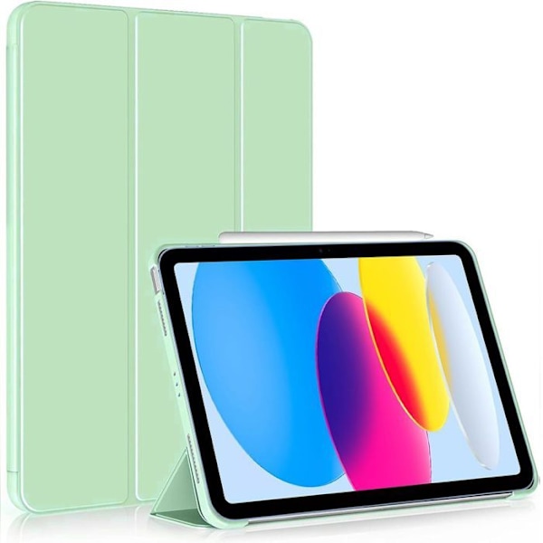 Cover til iPad 11" (A16) / iPad 10,9" 10. generation - Stødabsorberende beskyttelse med stativ - Grøn Grön
