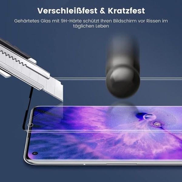 Lot-4 härdat glas för OPPO Find X5 High Definition skärmskydd Transparent