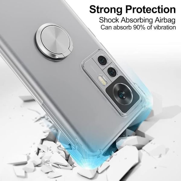 Skyddsskal - E.F.CONNECTION - för Xiaomi 12T - Transparent - Flexibelt - Silikon Transparent