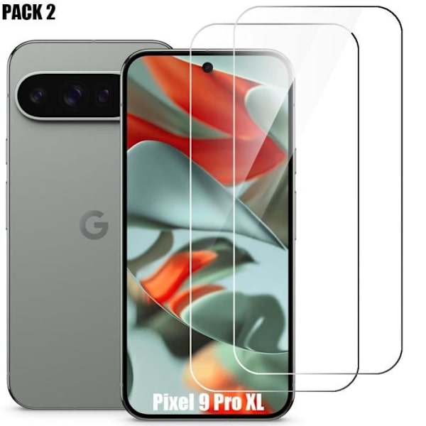 2 härdat glas för Google Pixel 9 Pro XL, 9H stötsäkert transparent skärmskydd