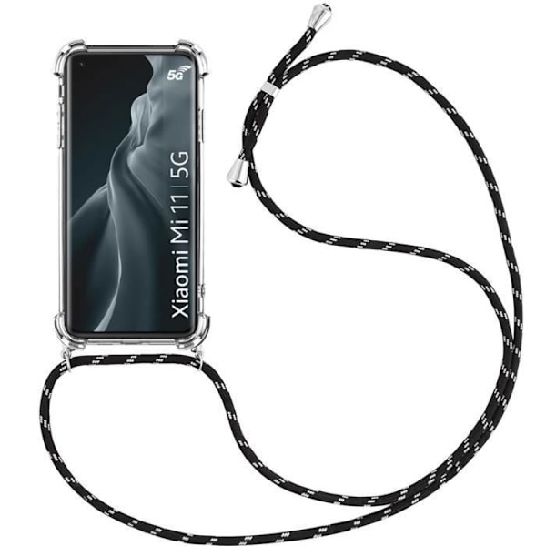 Beskyttelsescover - E.F.CONNECTION - Xiaomi Mi 11 - Fleksibel - Ridsefast - Sort Transparent-svart