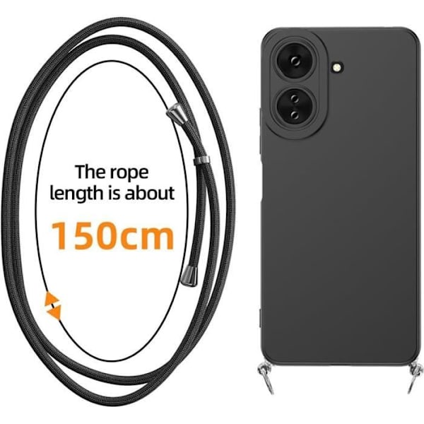 Skyddsskal - E.F.CONNECTION - Xiaomi Redmi 13C - Flexibelt - Svart - Stötabsorberande - Rep resistant Svart