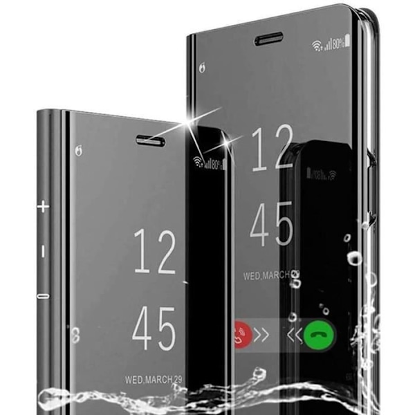 Fodral för Redmi 10A Smart Fodral 360-graders skyddsspegeleffekt Svart
